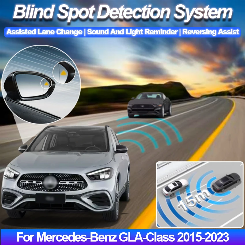 Car Blind Spot Detection System BSD BSA BSM Radar Detector For Car Rear Mirror Monitoring For Mercedes-Benz GLA-Class 2015-2025