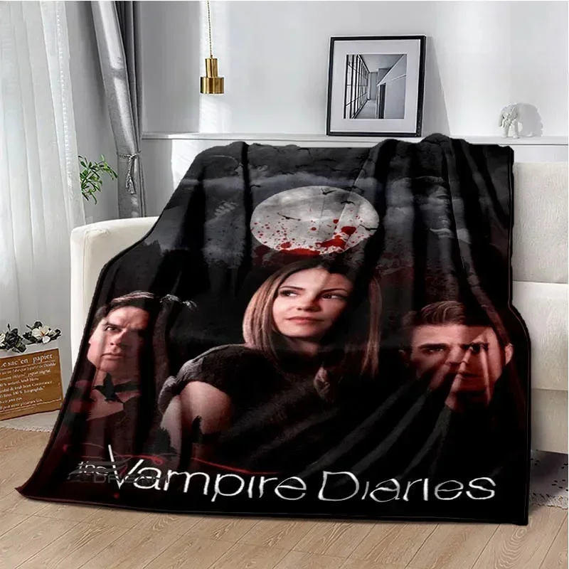 2026 The Vampire Diaries Damon Salvatore Printed Blanket Warm Flannel Blankets Soft And Comfortable Blanket Bed Linings Birthday