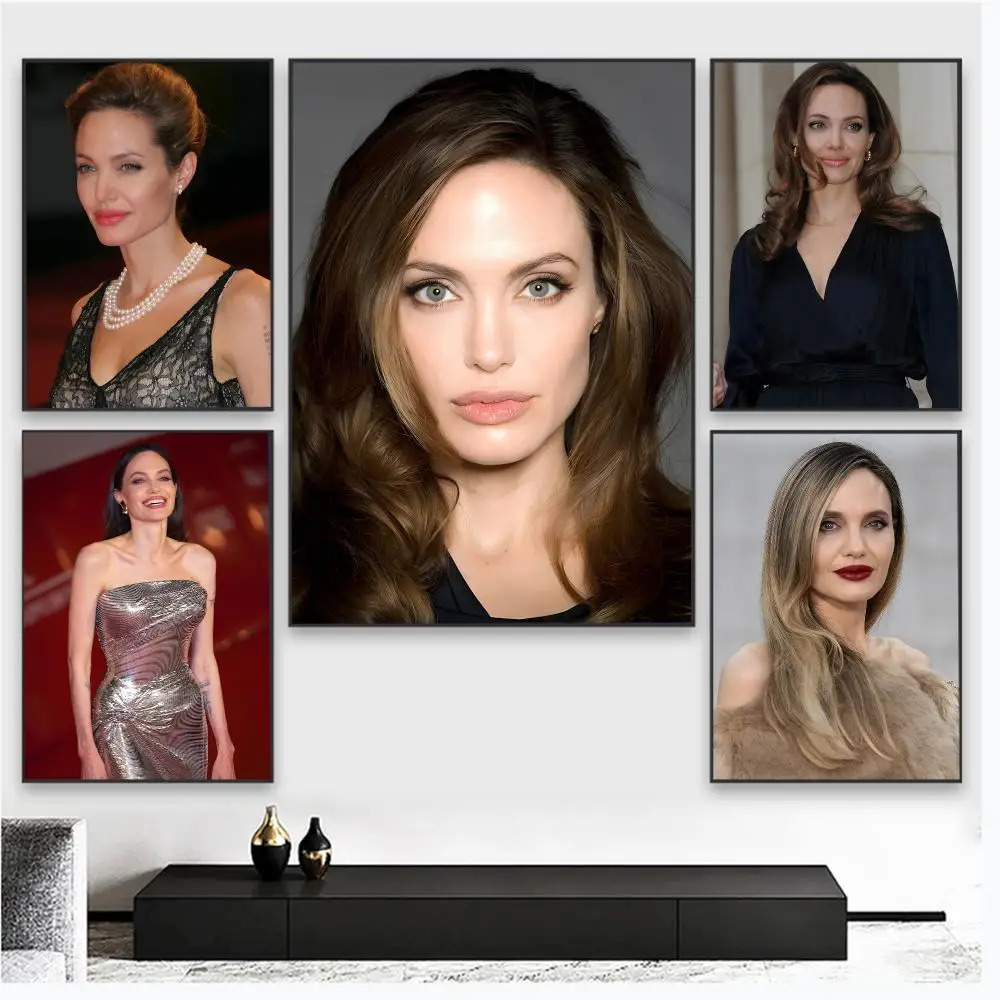 Actor A-Angelina Jolie Poster Wall Art Poster Pictures, Aesthetic Home Decor For Living Room Bedroom Office