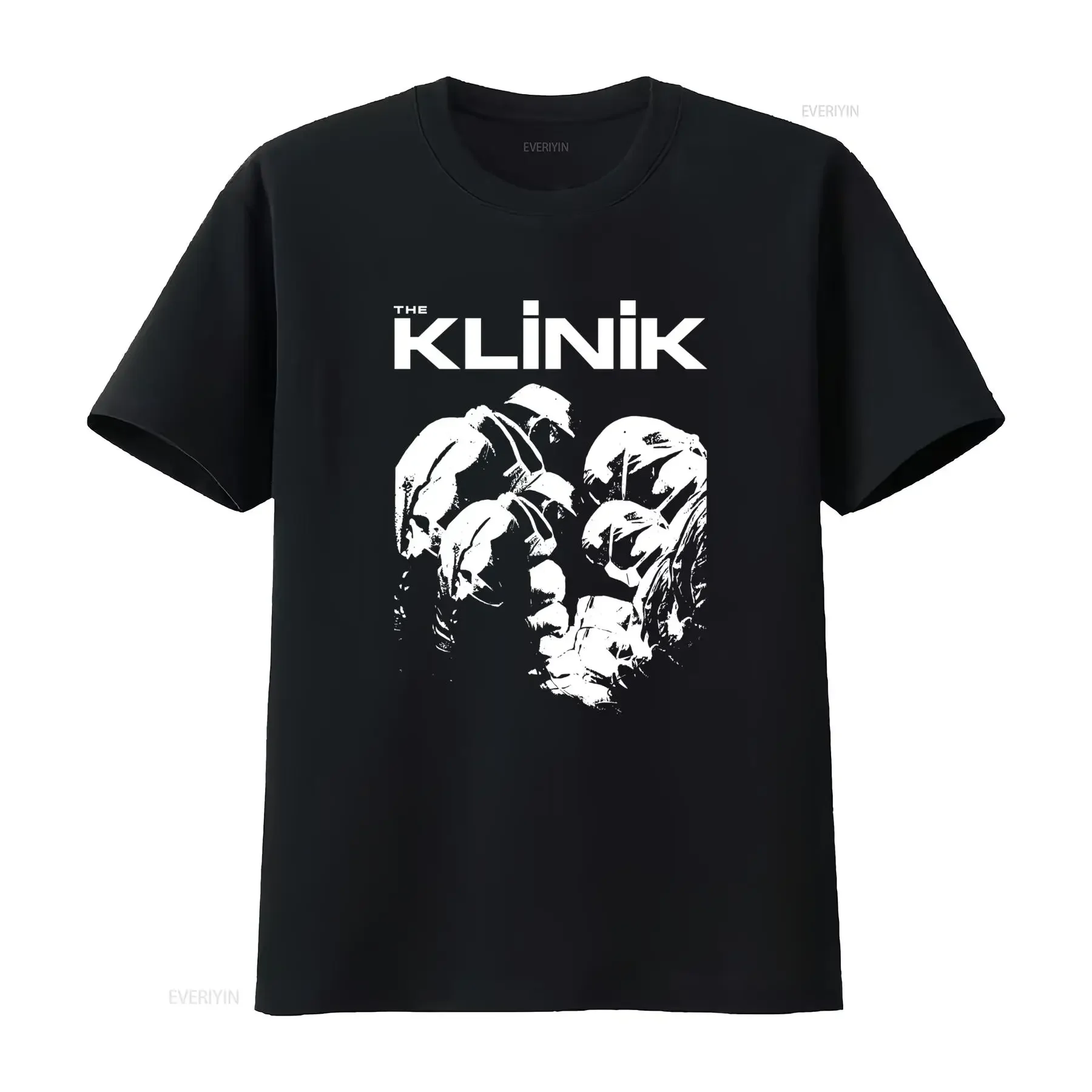 THE KLINIK Print T Shirt for Men Stylish and Unique Design vintage Washed streetwear Stretched Comfortable fashion Soft Unisex