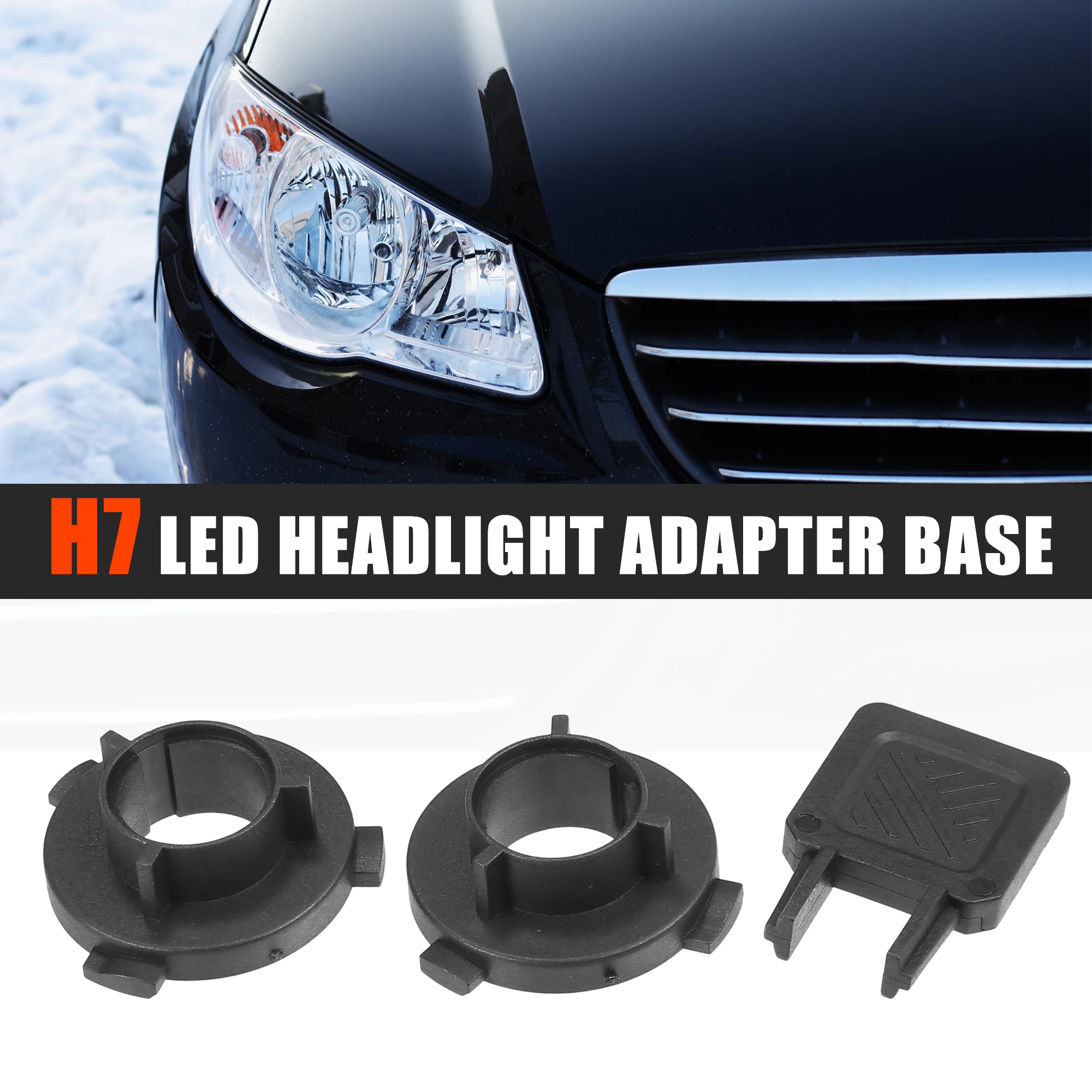 UXCELL 1 Set Car H7 LED Headlight Adapter Bases with Key Replace for Kia K5 2016-2017