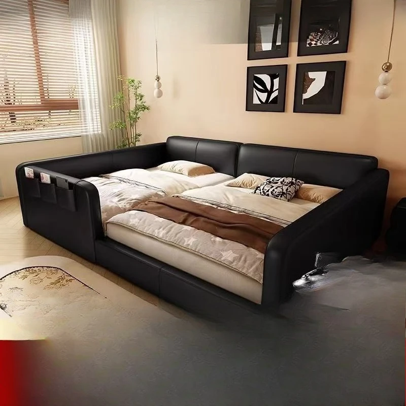 Splicing simple family oversized family three or four multi-functional modern leather storage tatami