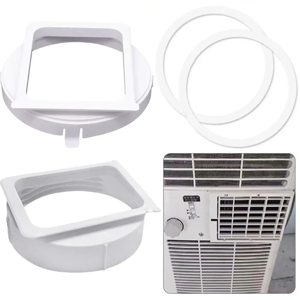 Vent Hose Coupler Air Conditioner Hose Connector PVC Snap-On Structure Exhaust Hose Connector Secure Connection White