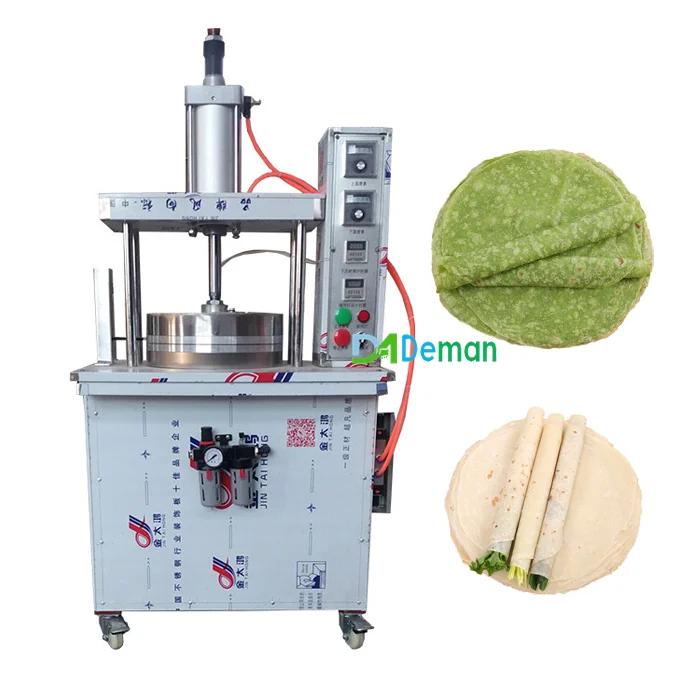 Precio de fábrica Burrito Taco Tortilla Maker Presser Roti Prata Naan Máquina de prensado de pan Pita Máquina para hacer pan árabe