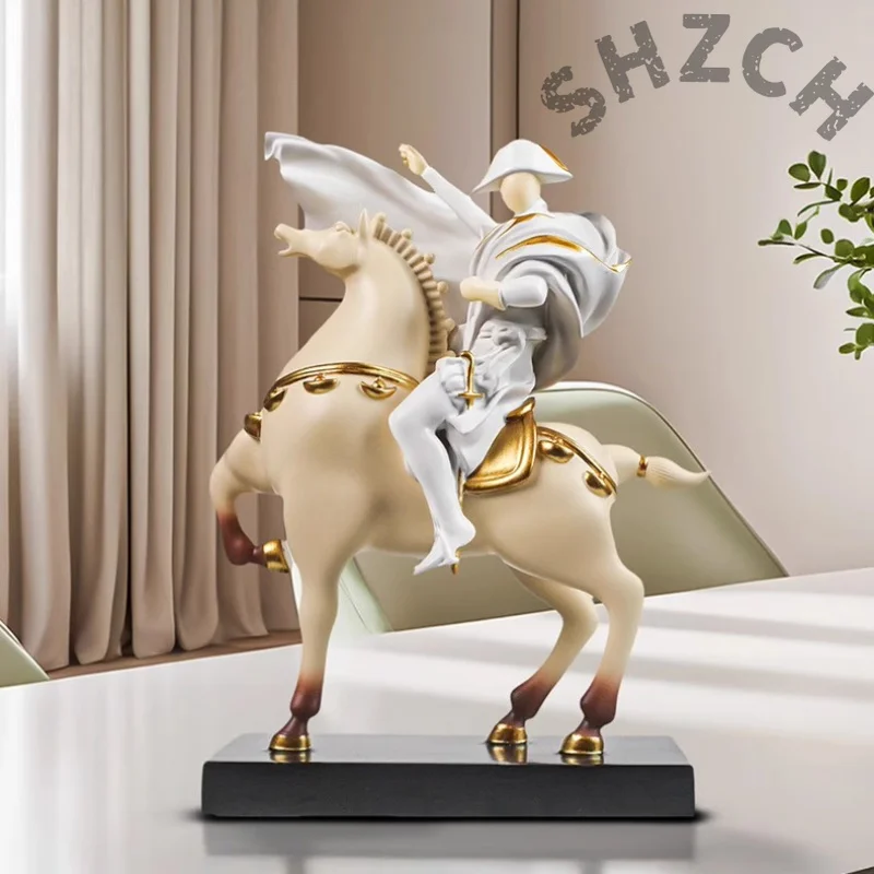 Creative Light Luxury High-end Home Decoration Napoleon Knight Success Statue Ornament TV Cabinet Porch Wine Cabinet Desk Gift