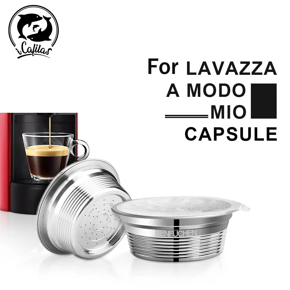 For lavazza a modo mio Machine Reusable Coffee capsule with Aluminum sticker foil Stainless Steel Refillable Coffee pod