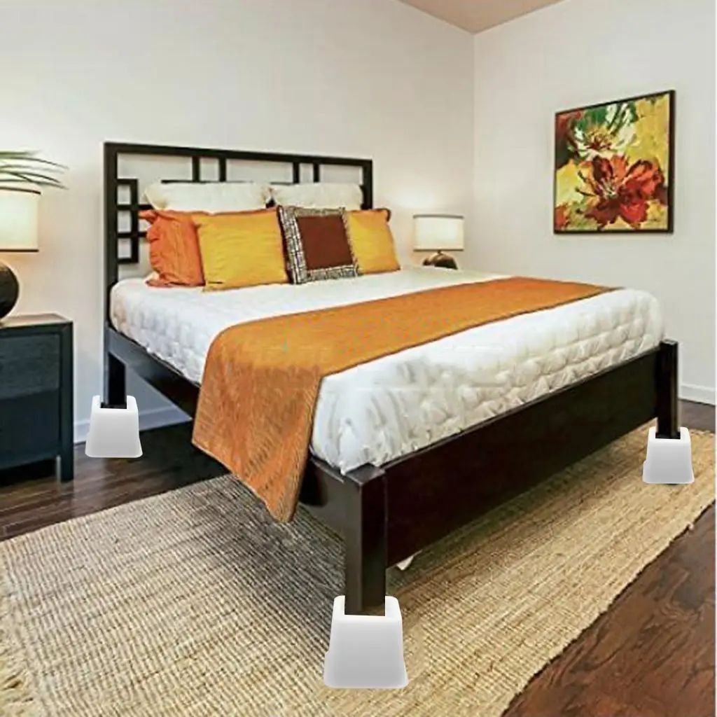 4pcs / pack adjustable bed risers or furniture risers bed elevators at heights