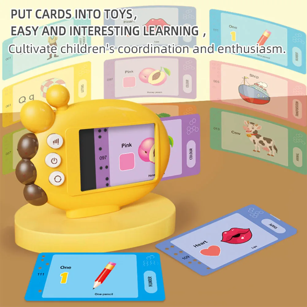 Giraffa Macchina per l'apprendimento delle carte per bambini Dispositivo per l'educazione precoce Giocattolo Parole inglesi Carte Giocattoli Bambini Bambino