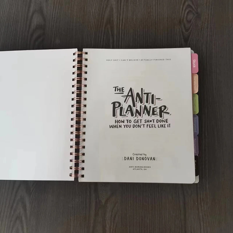 Anti Planner Tag Book Daily Planner Organizer Notebook Beat Procrastination Planner Notebook Student Stationery Office Supplies