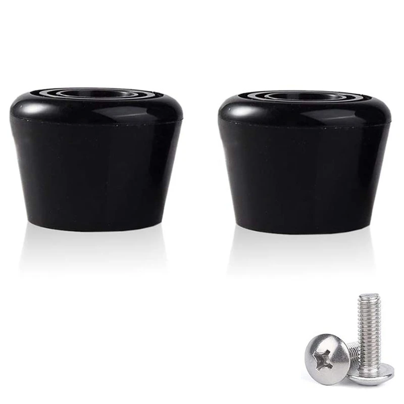 NEW-PU Rubber Roller Skate Toe Stoppers 1 Pair With Screws,Double Row Skate Brake Head,Four-Wheel Roller Skate Brake