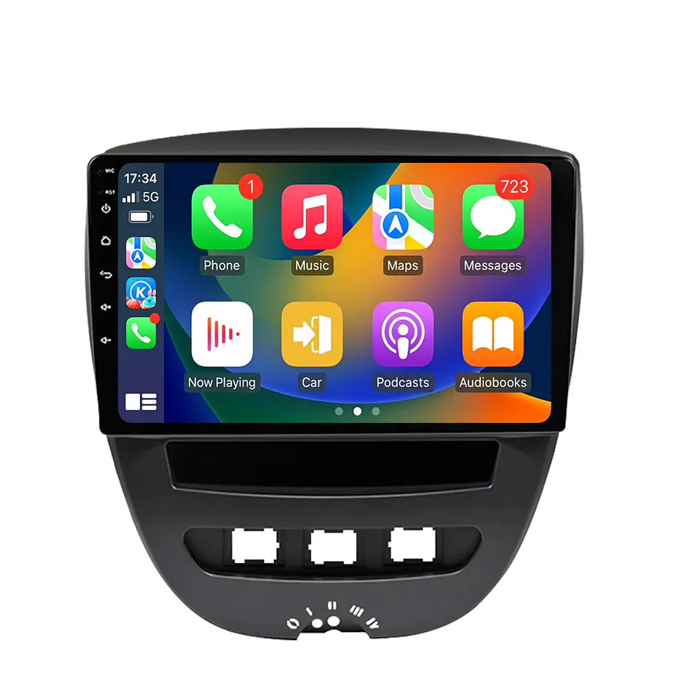Android 16 2 Din Auto Multimedia Speler Voor Peugeot 107 Toyota Aygo Citroen C1 2005-2014 Head Unit Stereo GPS navigatie BT WIFI - afbeelding 2