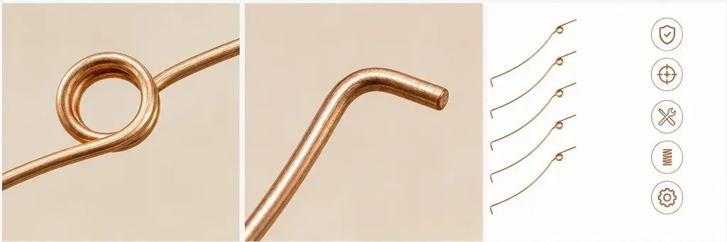 10Pcs Metal Piano Springs Upright Piano Action Repair Kit Hammer Long Linkage Spring Set for Smooth Responsive Key Performance