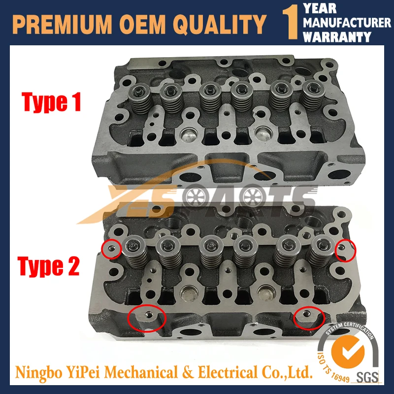 16689-03049 Complete Cylinder Head For Kubota D722 D722EBH B7300 B7400 BX1800 BX1830 G1900 GF18 For BOBCAT 316 320 322 323