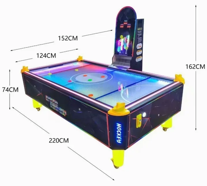 Amusement Park Coin Operated Medium Air Hockey Table Arcade GameMachine