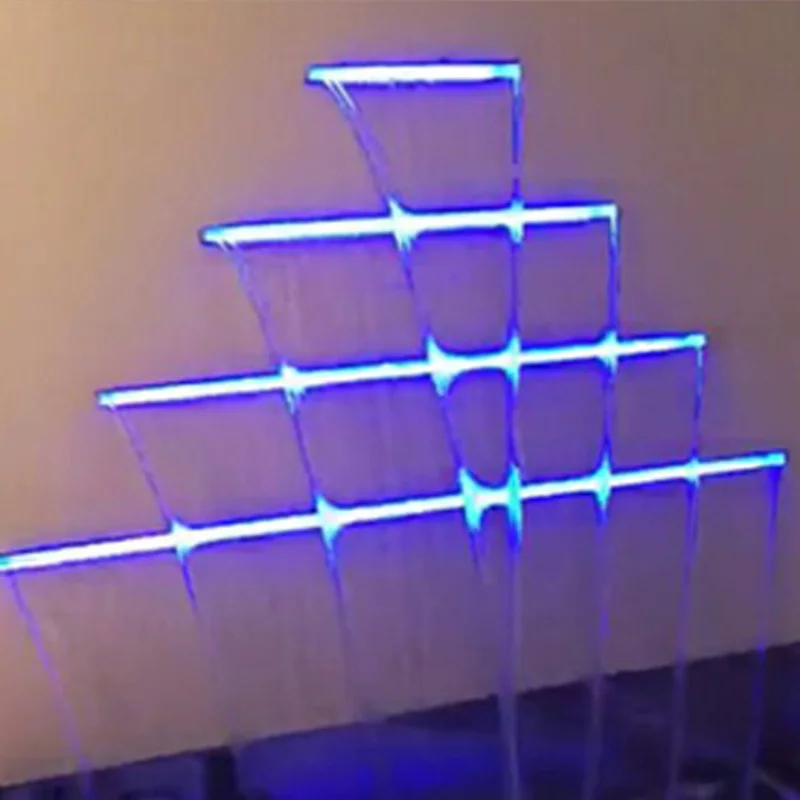 custom.Fenlin Indoor Swimming Pool Led Artificial Acrylic Curtain Cascade Wall Waterfall Descent