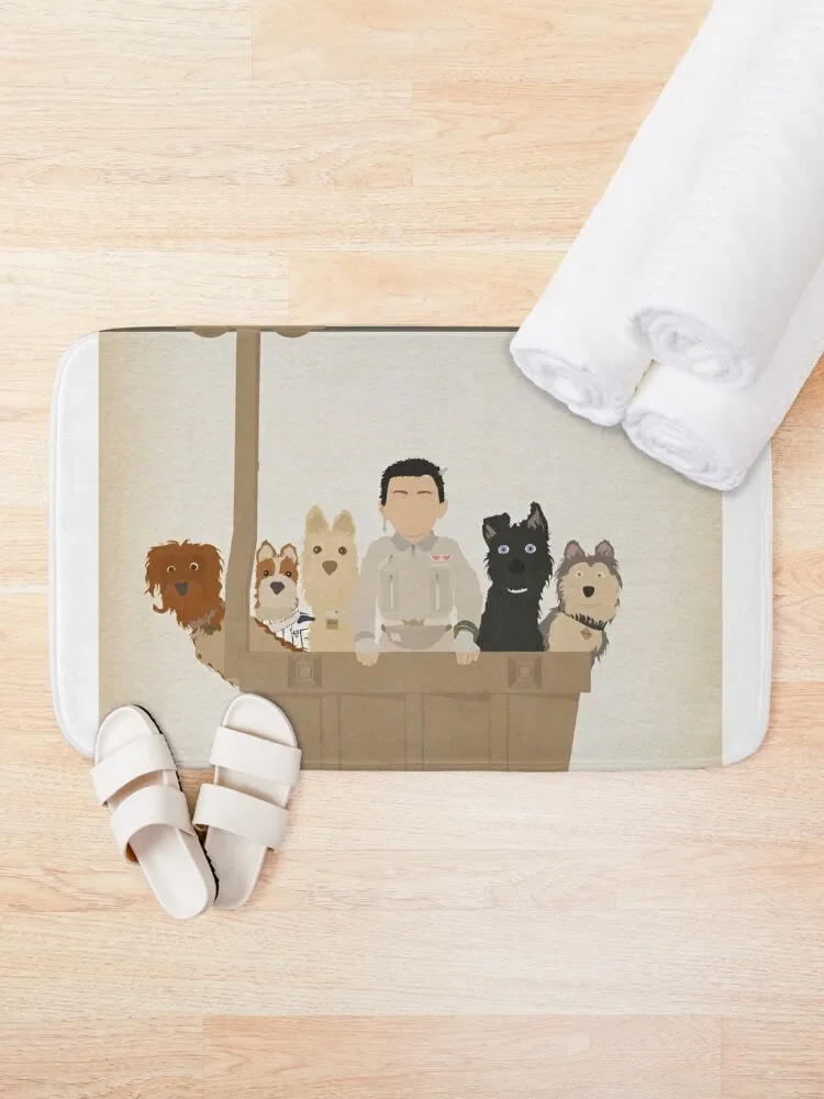 Wes Anderson Isle of Dogs Bath Mat Showers Carpet Bathrooms Carpets For The Bathroom Anti-Slip Shower Mat