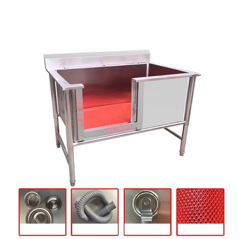 2026 Dog Grooming Tub Washing Pool Pet Shop Large Dog Bathtub 304 Stainless Steel Dog Bathing Tub