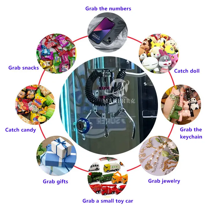 Maker Newest Factory Wholesale Mini Maquinas De La Garra Coin Operated Mini Claw Machine Mini Doll Machine For Sale