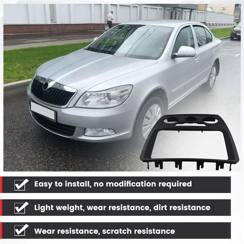 

Practical 2DIN Car Radio Fascia Frame DVD GPS Navigation MP5 Panel Cover For Skoda Octavia 2007-2009