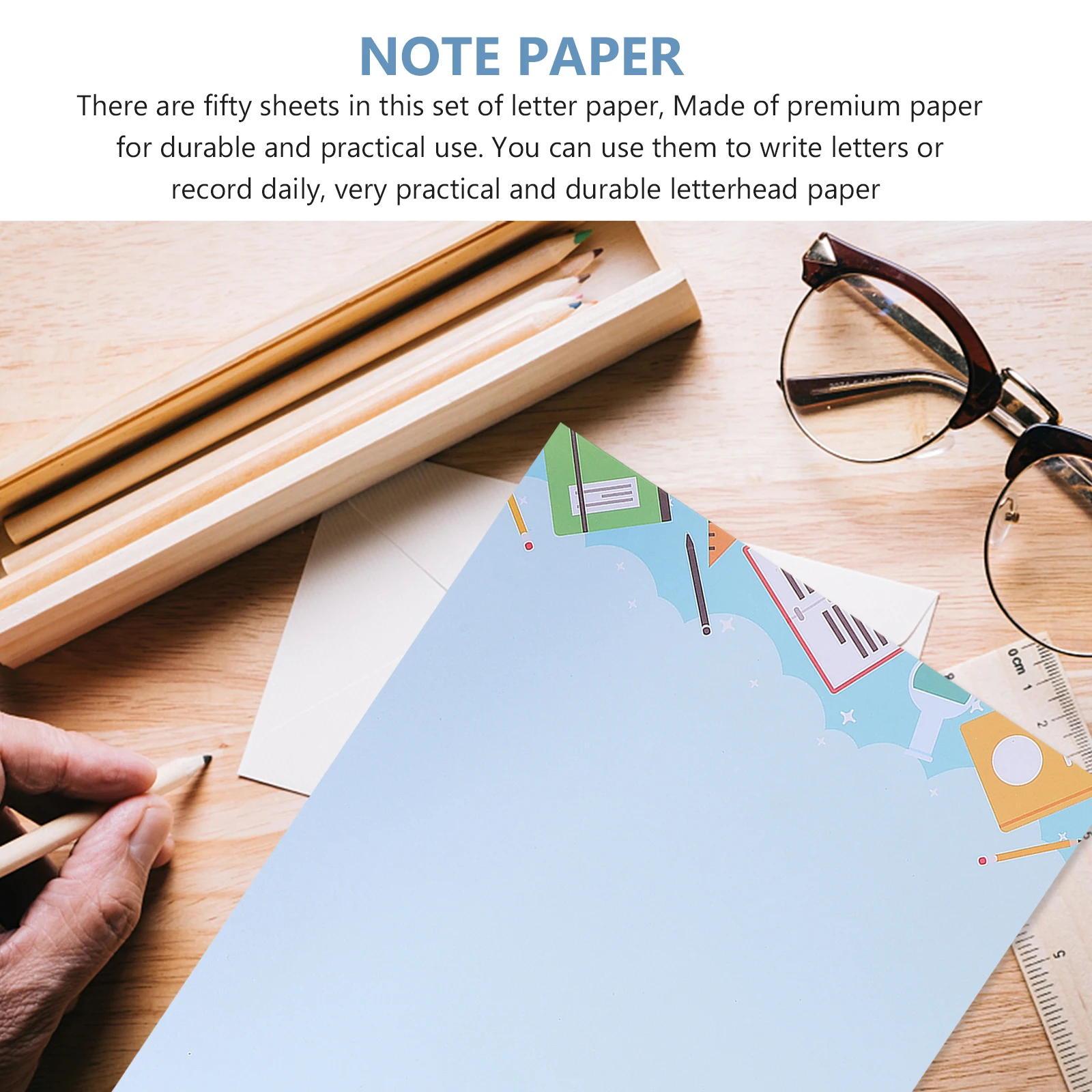 

50pcs Colorful Letter A4 Creative Stationery Writing Paper Cute Note Paper For Writing Recording Adorable