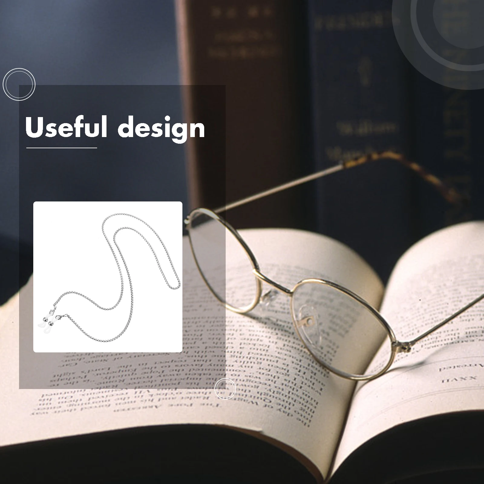 

Anti Slip Eyeglass Chain Shrimp Buttons Stainless Steel Beaded Glasses Holder for Sports Outdoor Keeps Secure Prevents Falling