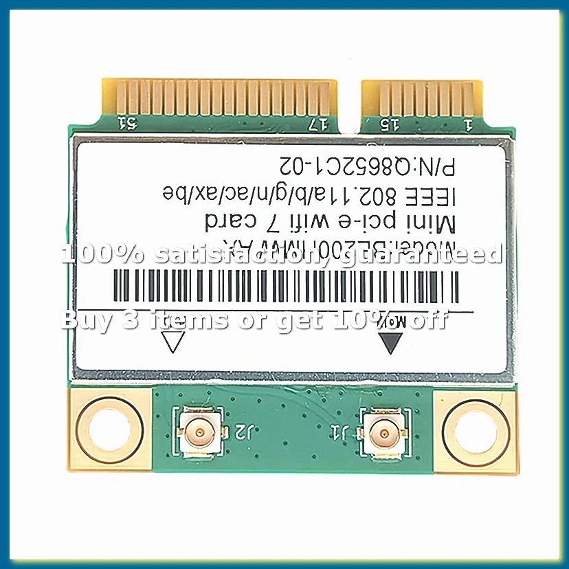 WiFi 7 PCI-E WiFi Card BE200 BE200HMW 8774Mbps 2.4G/5G/6Ghz for Bluetooth 5.4 802.11BE Network Adapter No Antenna