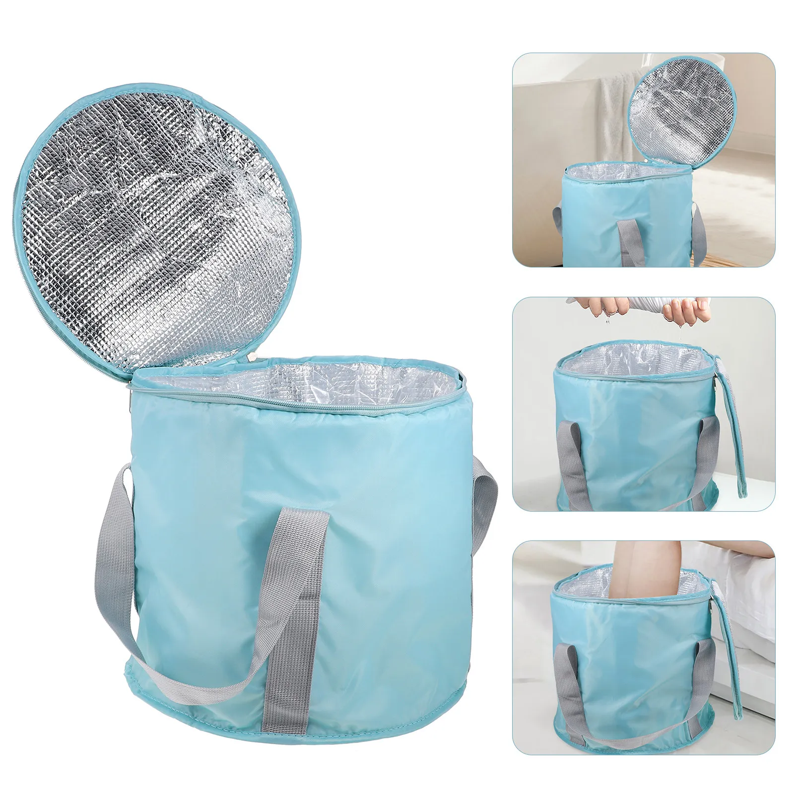 Cubo Plegable para Lavar los Pies de 5L, Cubo de Agua que Ahorra Espacio para Camping, Picnic, Viajes por Carretera, Accesorios Portátiles para Camping