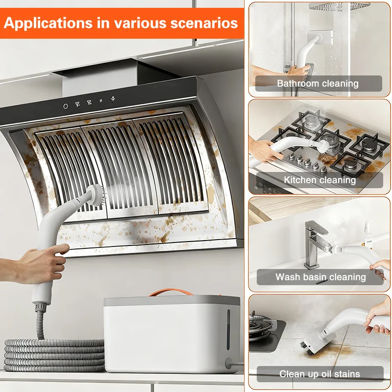 TINSOL New Handheld High Temperature Steam Cleaner Kitchen Hood Cleaner for Deep Cleaning and Sanitising Electric Steam Cleaner
