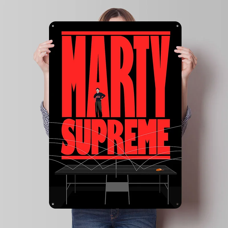 Marty Supreme Movie Tinplate Poster Custom Wall Art Vintage Metal Signs Retro Tin Plaque for Home and Decoration Gaming Interior