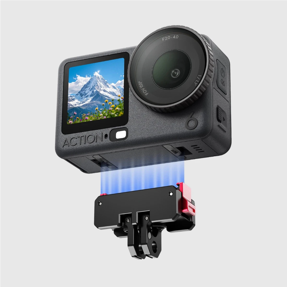 Faltbarer Stativadapter mit Magnetfuß für DJI Action 6 Osmo Nano Kamera Zubehör Schnellverschluss 1/4" Halterung Selfie-Stick-Halter