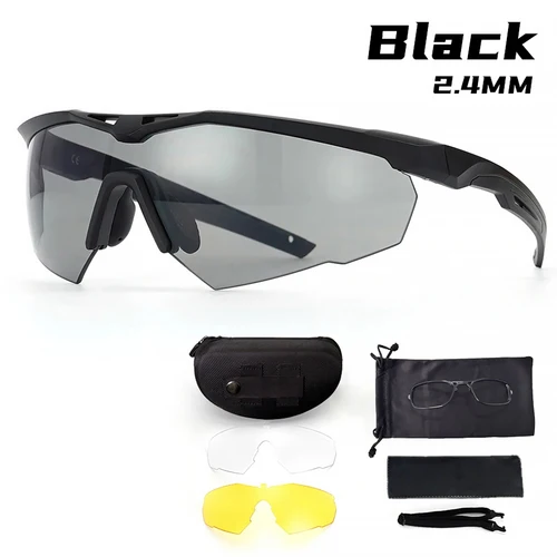 Conjunto de gafas tácticas a prueba de viento, a prueba de polvo, CS, tiro militar, gafas de sol a prueba de balas, gafas de montañismo para motocicleta