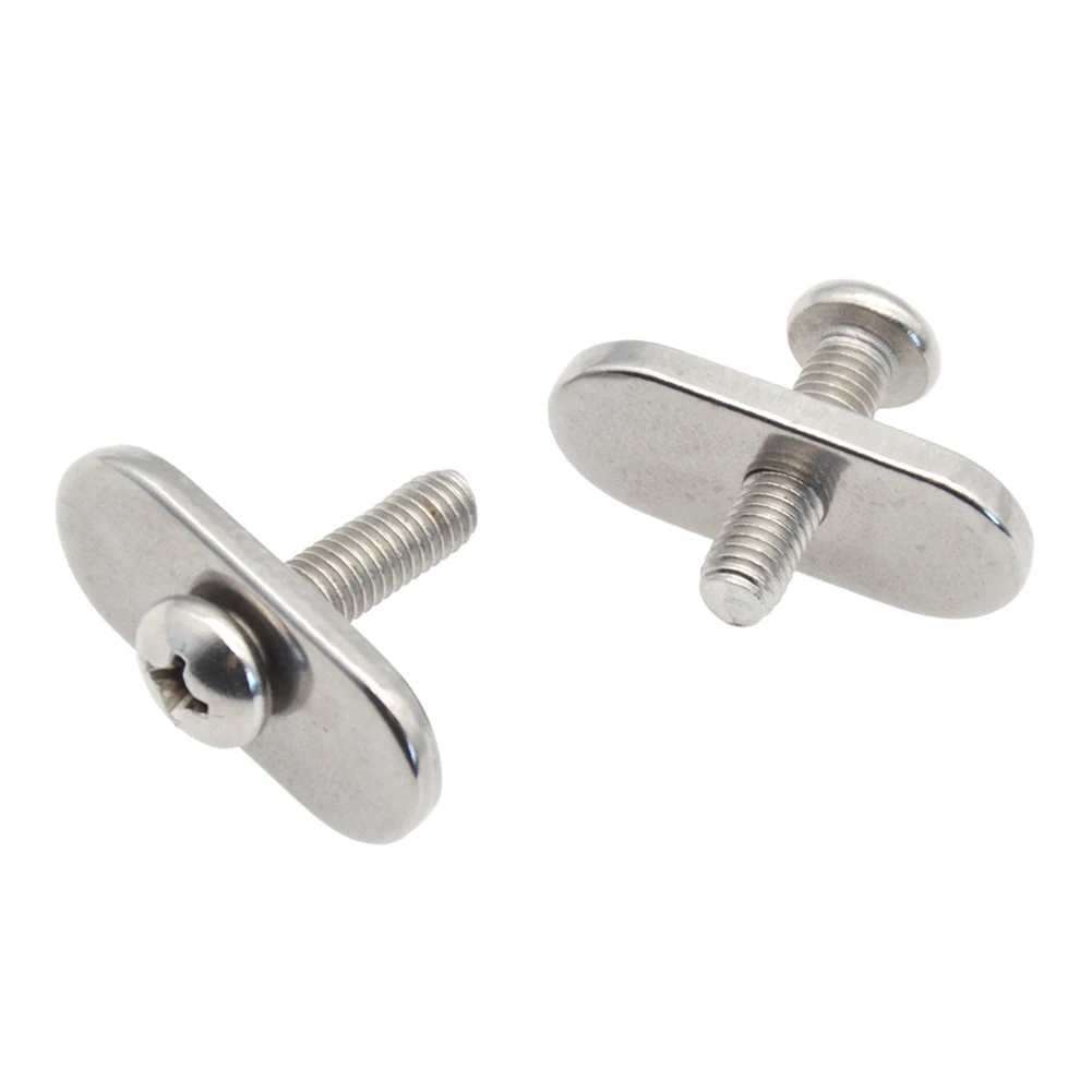 Screw Track Nut Boat Accessories Canoe Parts 4Pcs For Kayak M5 Screws Nuts Rail Track Mount Silver Tie Down Eyelet