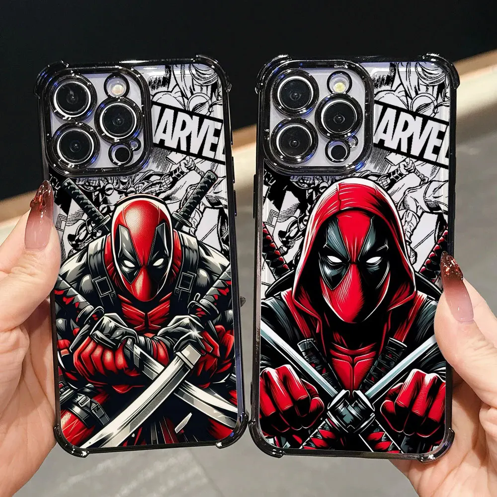 

Swordsman Deadpool Marvel Shockproof Case For iPhone 17E 17 16 Pro 15 14 13 12 11 Pro Max 17 Air 16 E Plus Silicone Phone Cover