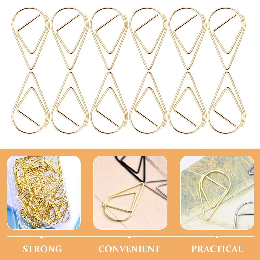 

100 Pcs Paper Clip Clips Metal Paperclip Paperclips Mini Wedding Steel Wire Office