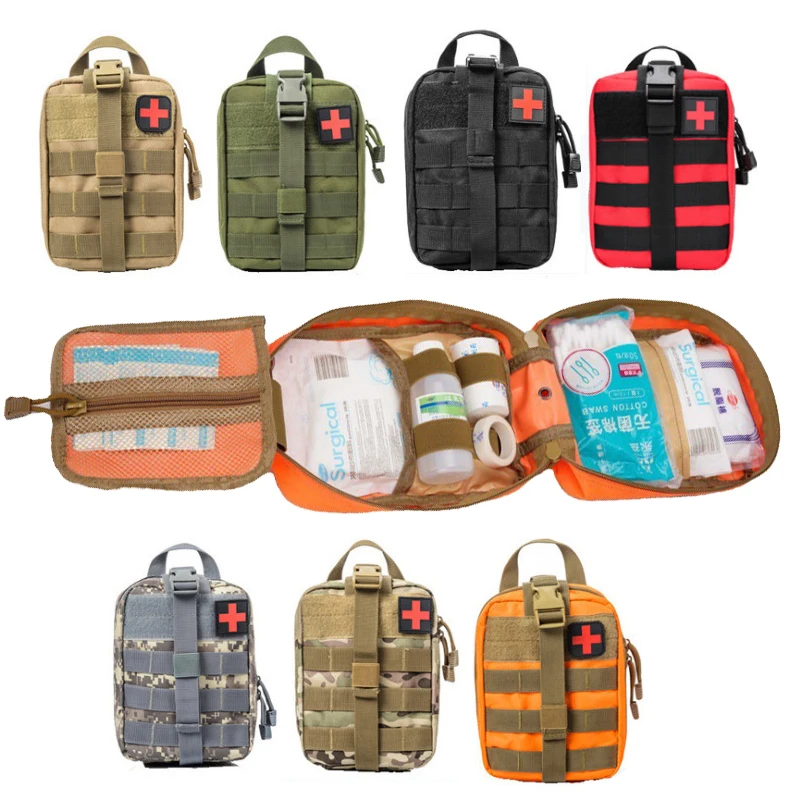 Bolsa Molle Edc médica Emt para exteriores, Kits de primeros auxilios, paquete de emergencia, bolsa de Camping masculina