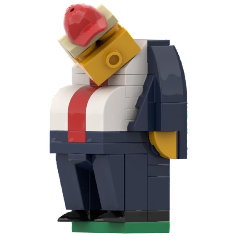 Corporate Leader Bust MOC Bricks Realistic Face Office Desk Model DIY Building Brick Kit Desktop Scene Ornament
