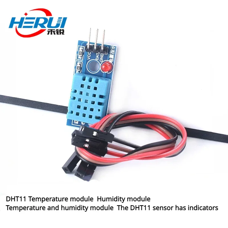 

DHT11 Temperature module Humidity module Temperature and humidity module The DHT11 sensor has indicators