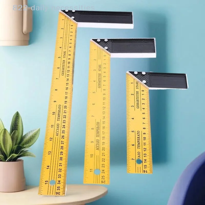 High Precision L-Shaped Metal Corner Ruler Multifunctional Scale Carpentry Squares for Woodworking Building Framing Design
