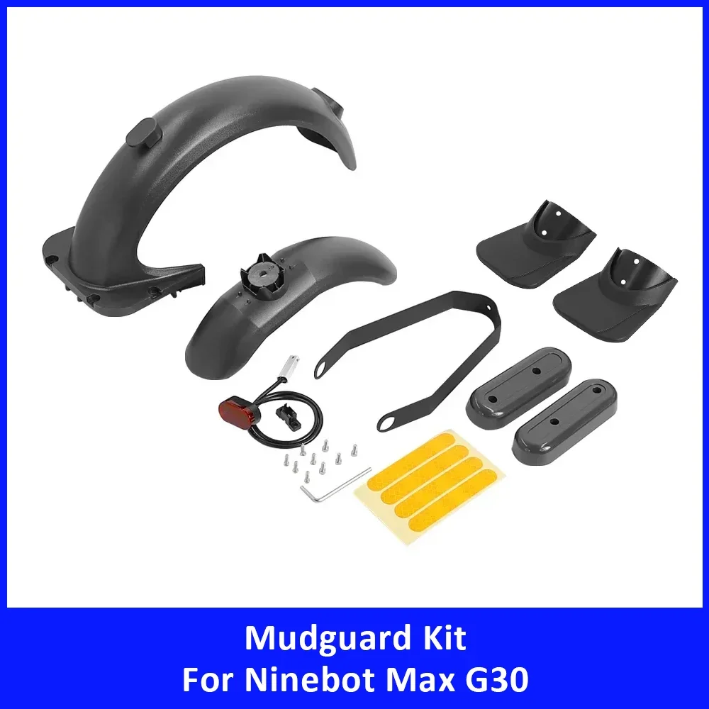 

Scooter Mudguard Kit for Ninebot Max G30 Front Mudguard Rear Mudguard Taillight Bracket Electric Scooter Accessories Fender Part