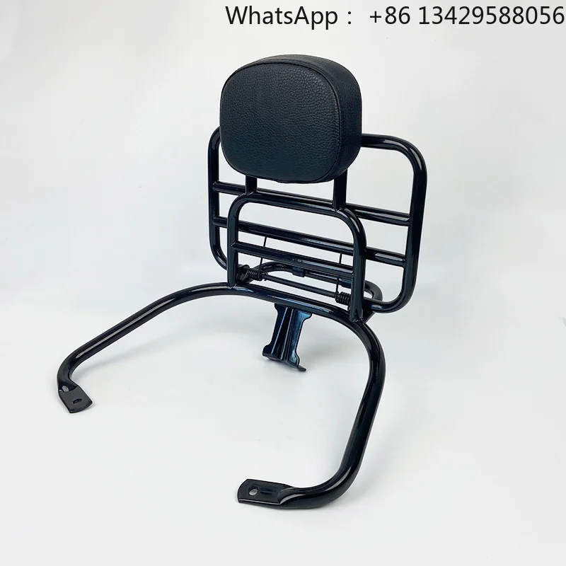 Upgrade Motorcycle Accessory New Design Rear Storage Rack with Chrome Painted Backrest Stainless Steel Front & Rear Fenders