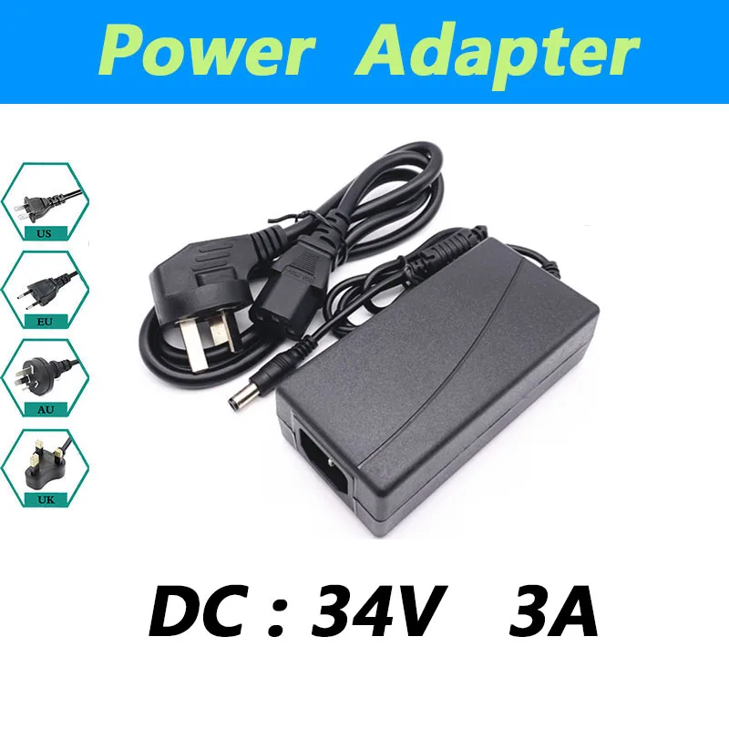 DC 34V 3A Power Adapter 34V 102W Desktop LED Ring Fill Light Anchor Camera Equipment Power Supply Eu Plug Us Plug