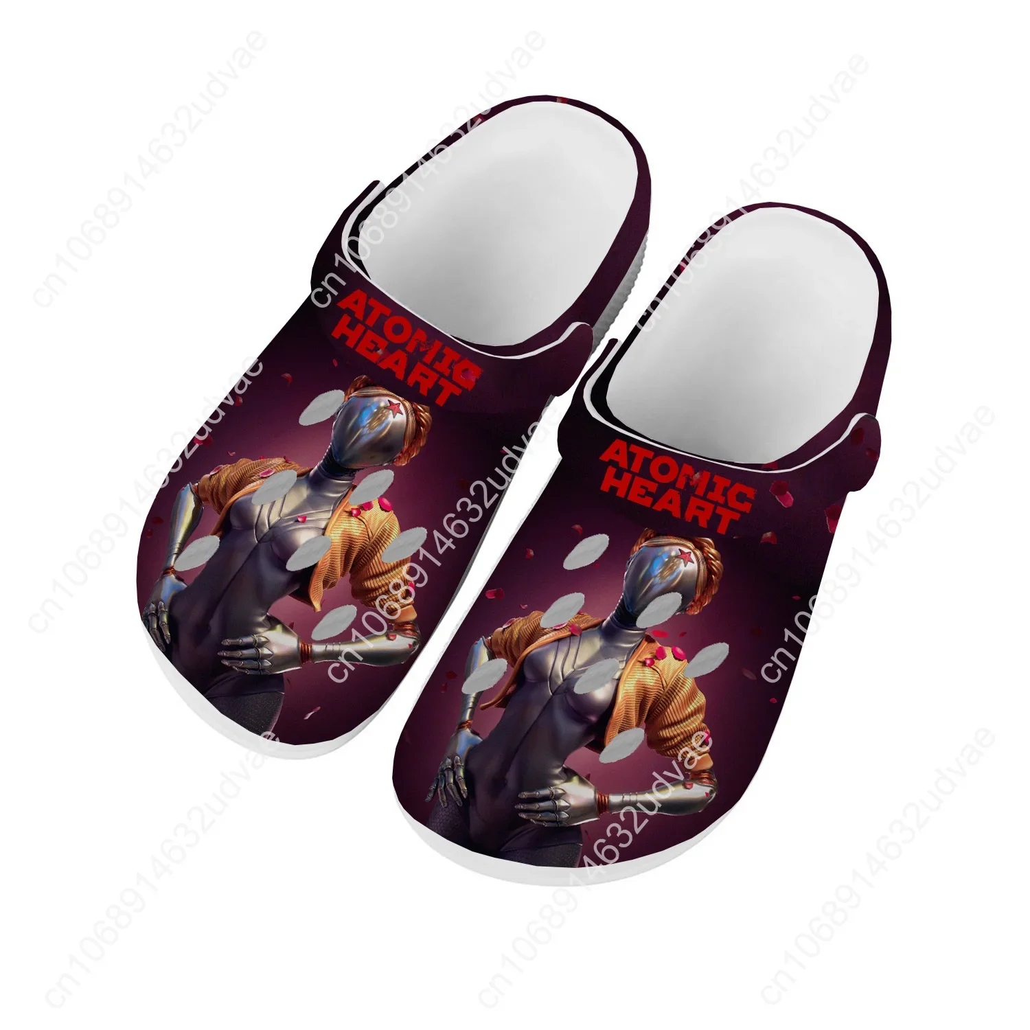 Atomic Heart Water Shoes Mens Womens High Quality Fashion Home Garden Clogs Customizd Sandals Beach Breathable Hole Slippers