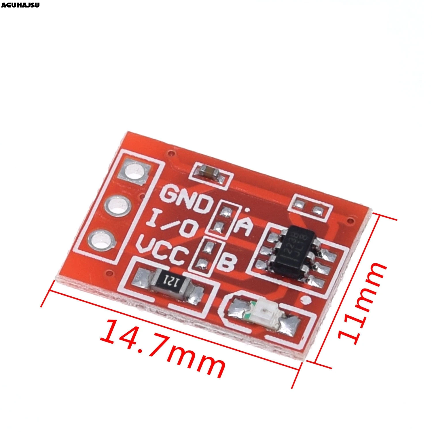 Picture 3: 10PCS/LOT NEW TTP223 Touch button Module Capacitor type Single Channel Self Locking Touch switch sensor