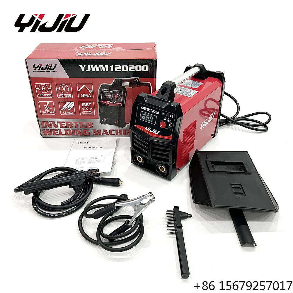 YIJIU New Dual Voltage 200A DC Motor MMA-200D IGBT 110/220V Manual ARC Welder Portable