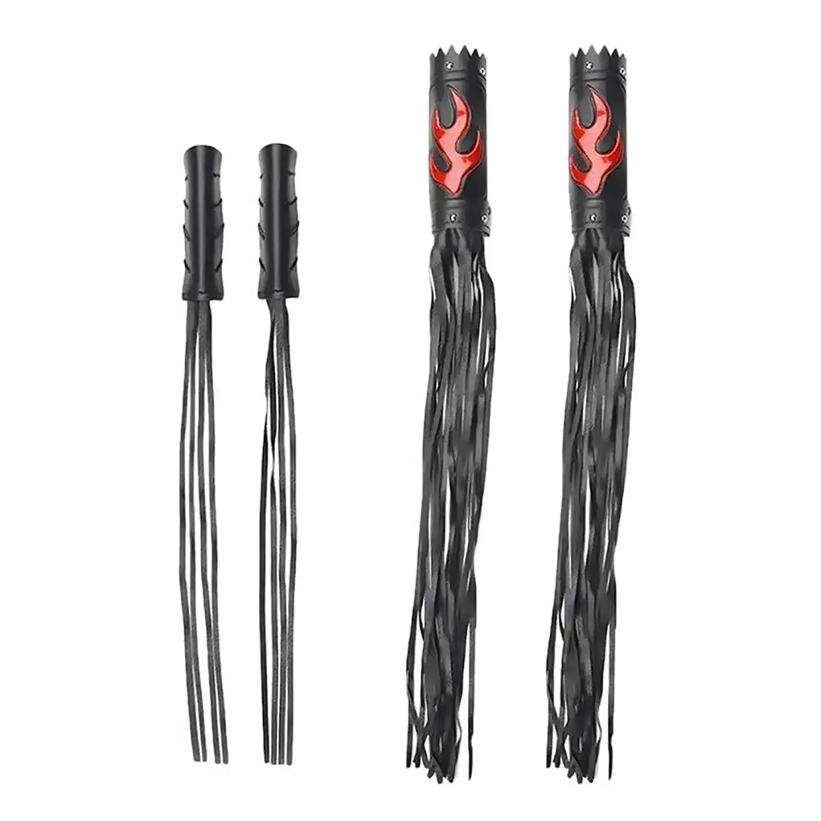 Universal Motorcycle Handlebar Tassel Leather Fringed Hand Grips Wrap Cover for Cruiser Chopper Bobber Bike Accessory Black