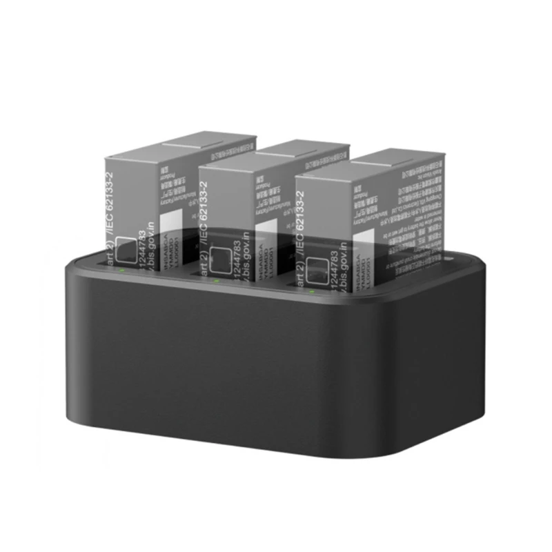 360 액션 카메라 배터리용 배터리 어댑터 허브 고속 충전 슬롯 3개