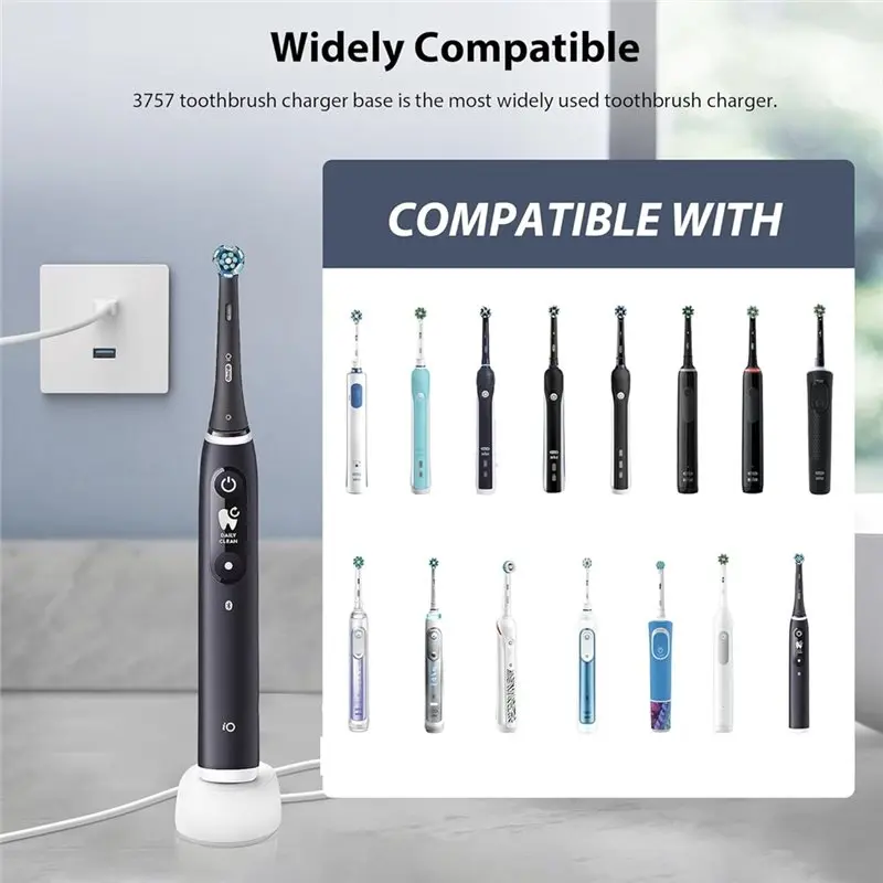 A38T-For Braun Pro 3 3500, 3000, Pro 2 2500, Pro 1 650, IO3-6, Type 3757 Electric Toothbrush Adapter USB