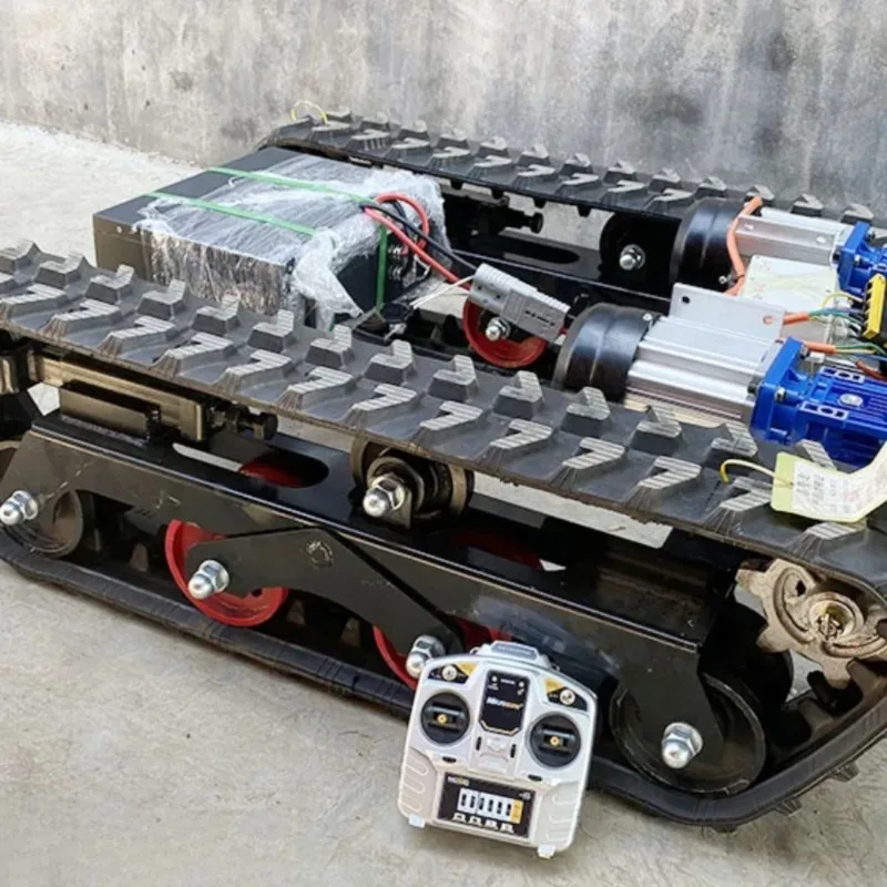 Dual motor drive crawler transporter remote control walking chassis modified agricultural drug dispenser accessories