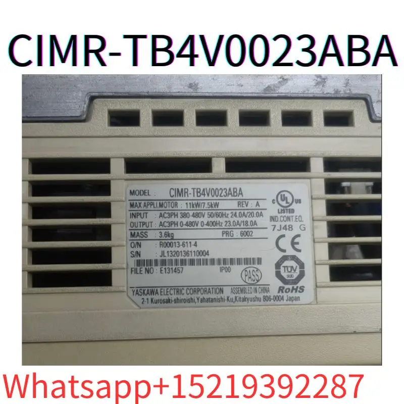 Convertitore di frequenza serie T1000 di seconda mano CIMR-TB4V0023ABA 7.5/11KW testato ok