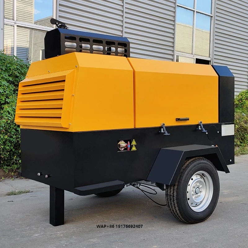 Demolition Portable Compressor 10Bar Powers Breakers  Pneumatic Tools for Demolition Sites